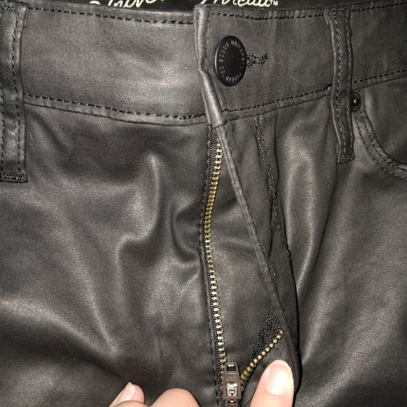Universal Thread~Black Neutral Wax Coated High Rise Skinny Pants - Picture 12 of 16